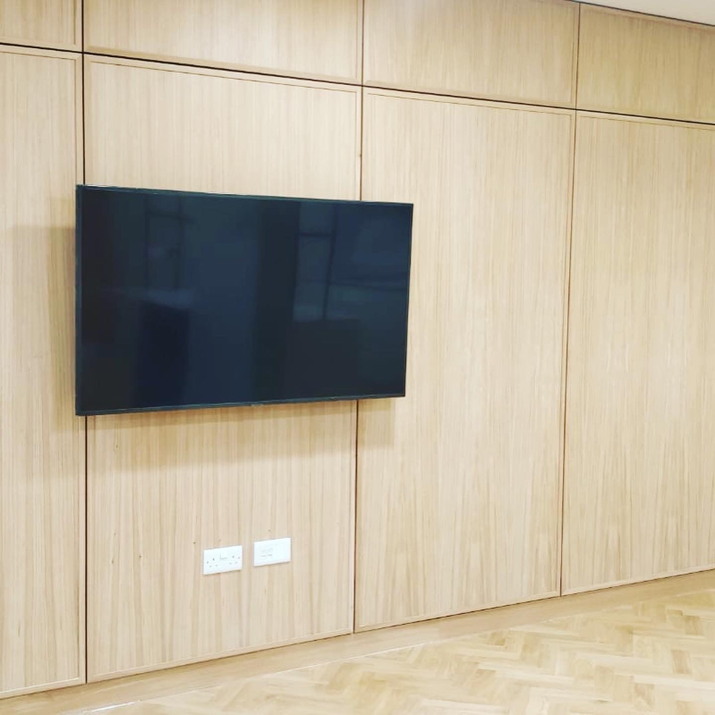 TV mounted to a wall