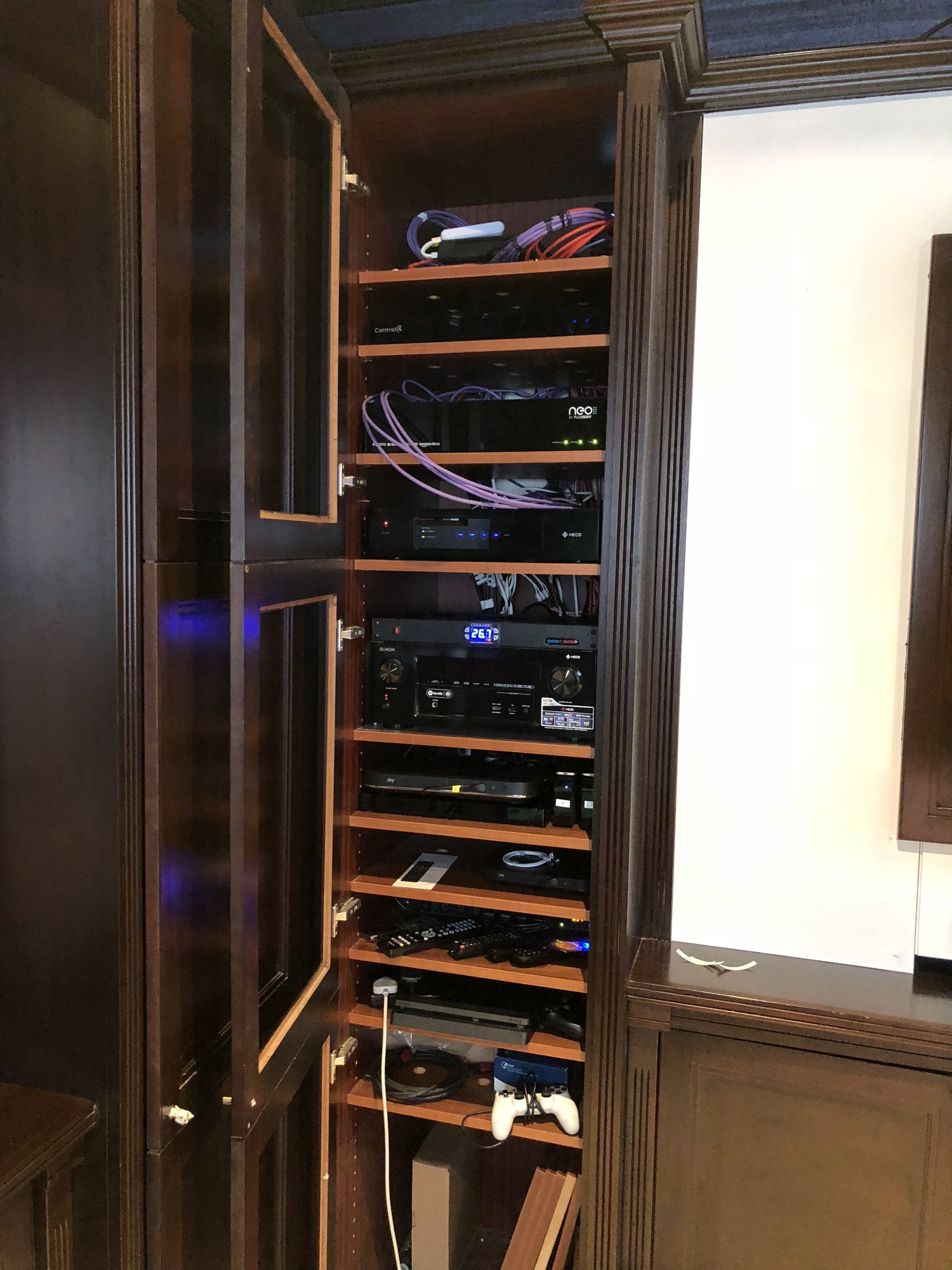 Rack within cupboard