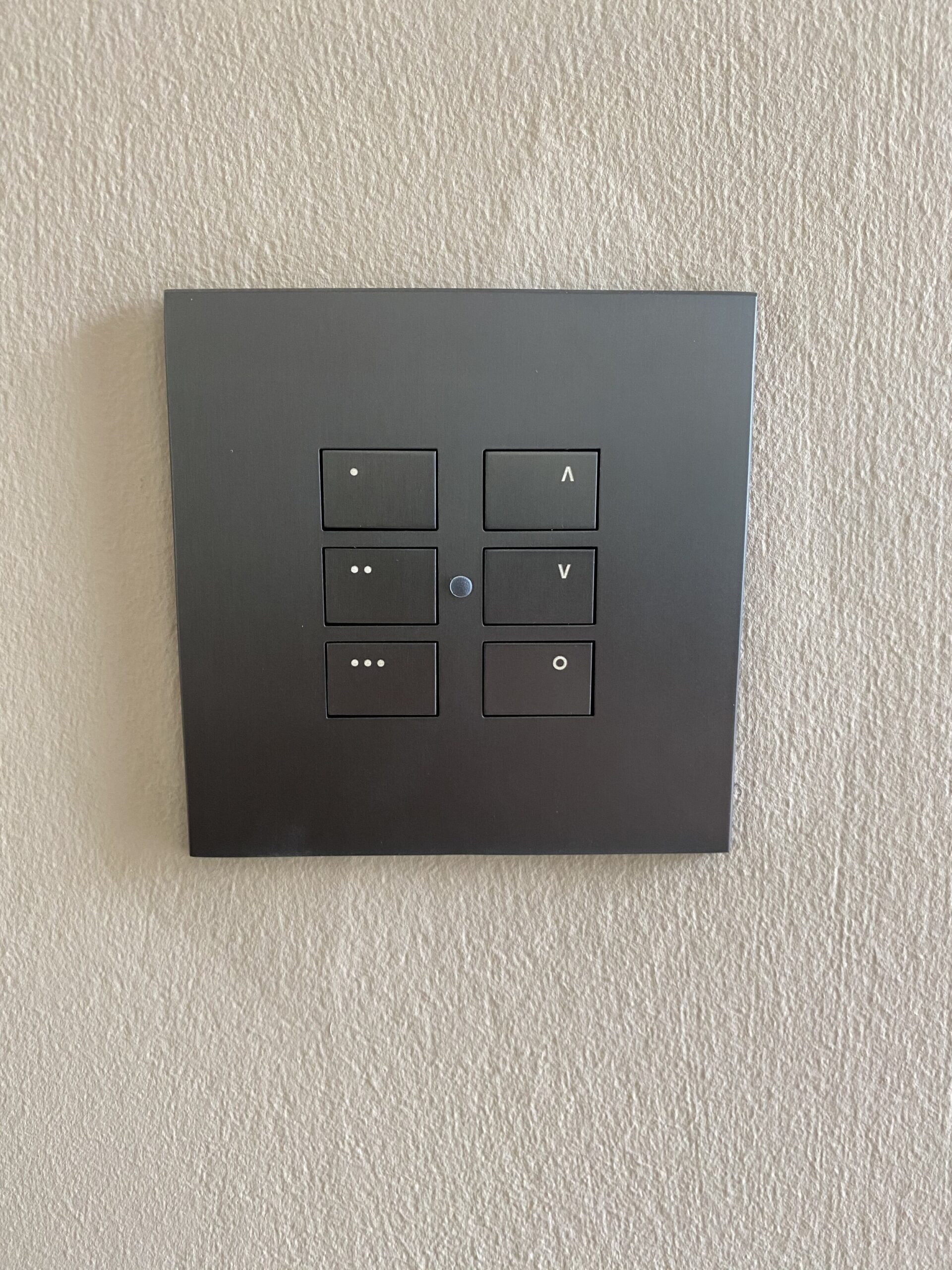 Rako EOS keypad mounted to the wall