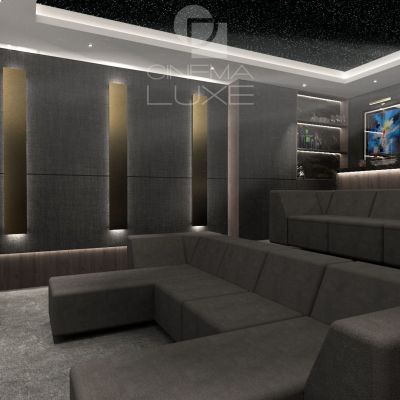 Home Cinema with Large Sofa Area