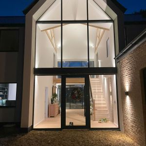 Modern Home at Night